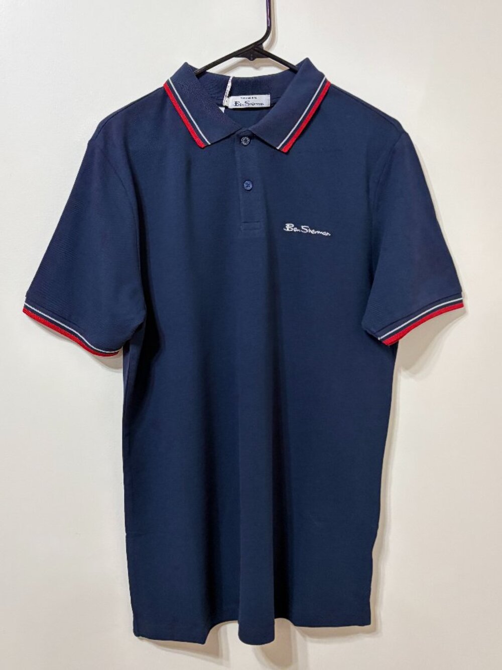 Ben Sherman Signature Navy Blu Polo with Red and White Trim